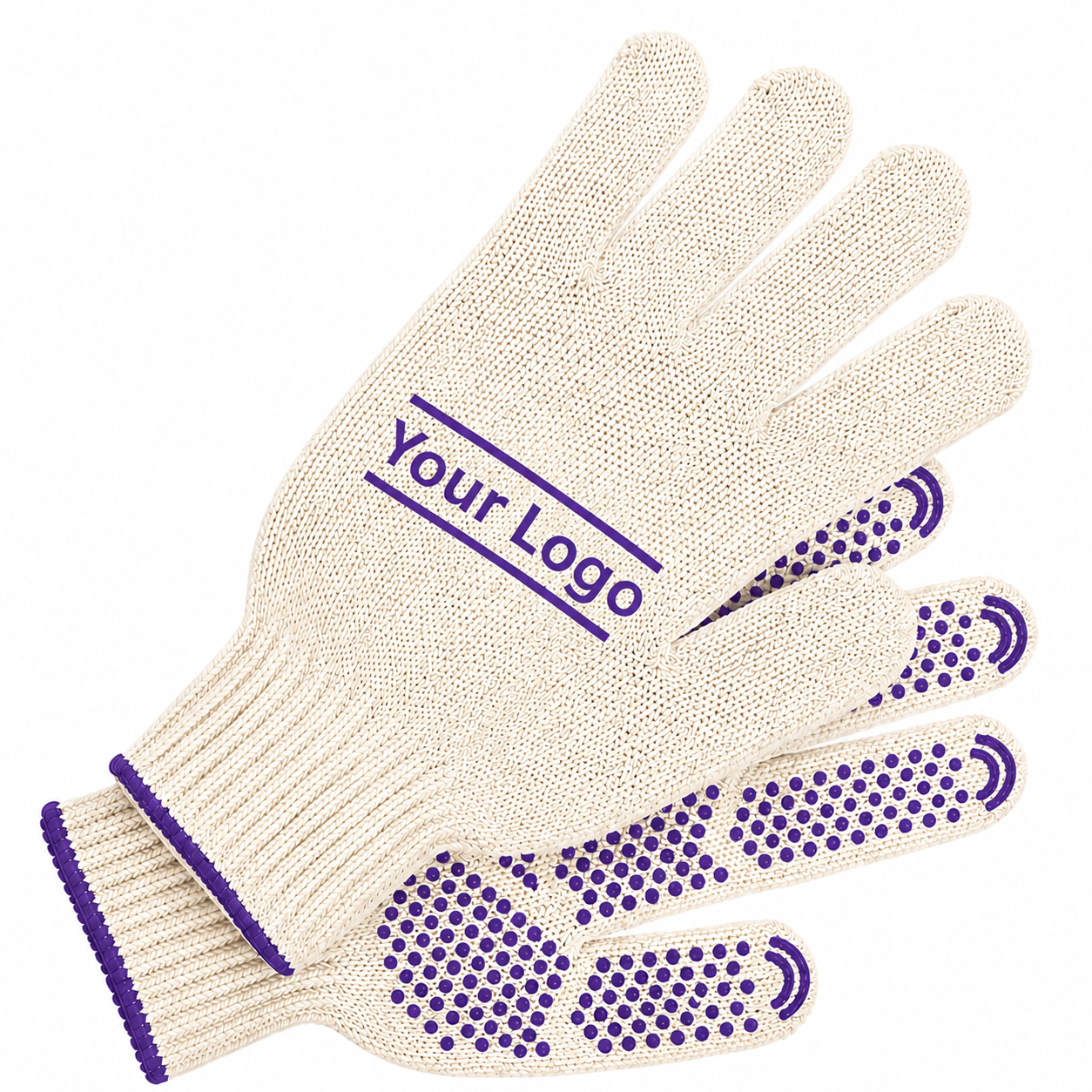 Montagehandschuhe mit PVC-Noppen individuell bedrucken
